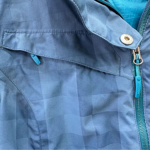 Marmot Membrain winter coat water resistant blue hooded women's medium skiing - Picture 5 of 12